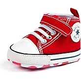 KKIIDDSS Unisex Baby Girls Boys Canvas High-top Shoes, Newborn Infant Anti-Slip Soft Sole Frist Walking Breathable Sneakers