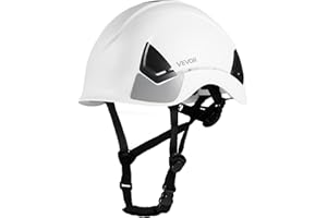 VEVOR Industrial Safety Helmet, ANSI/ISEA Z89.1 Approved ABS Hard Hat with 6-Point Ratchet Suspension, Adjustable Vented Hard