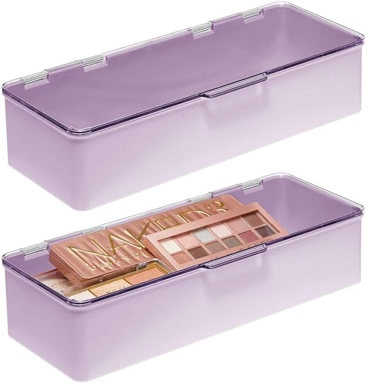 Amazon Com Mdesign Wide Makeup Storage Organizer Box For Bathroom