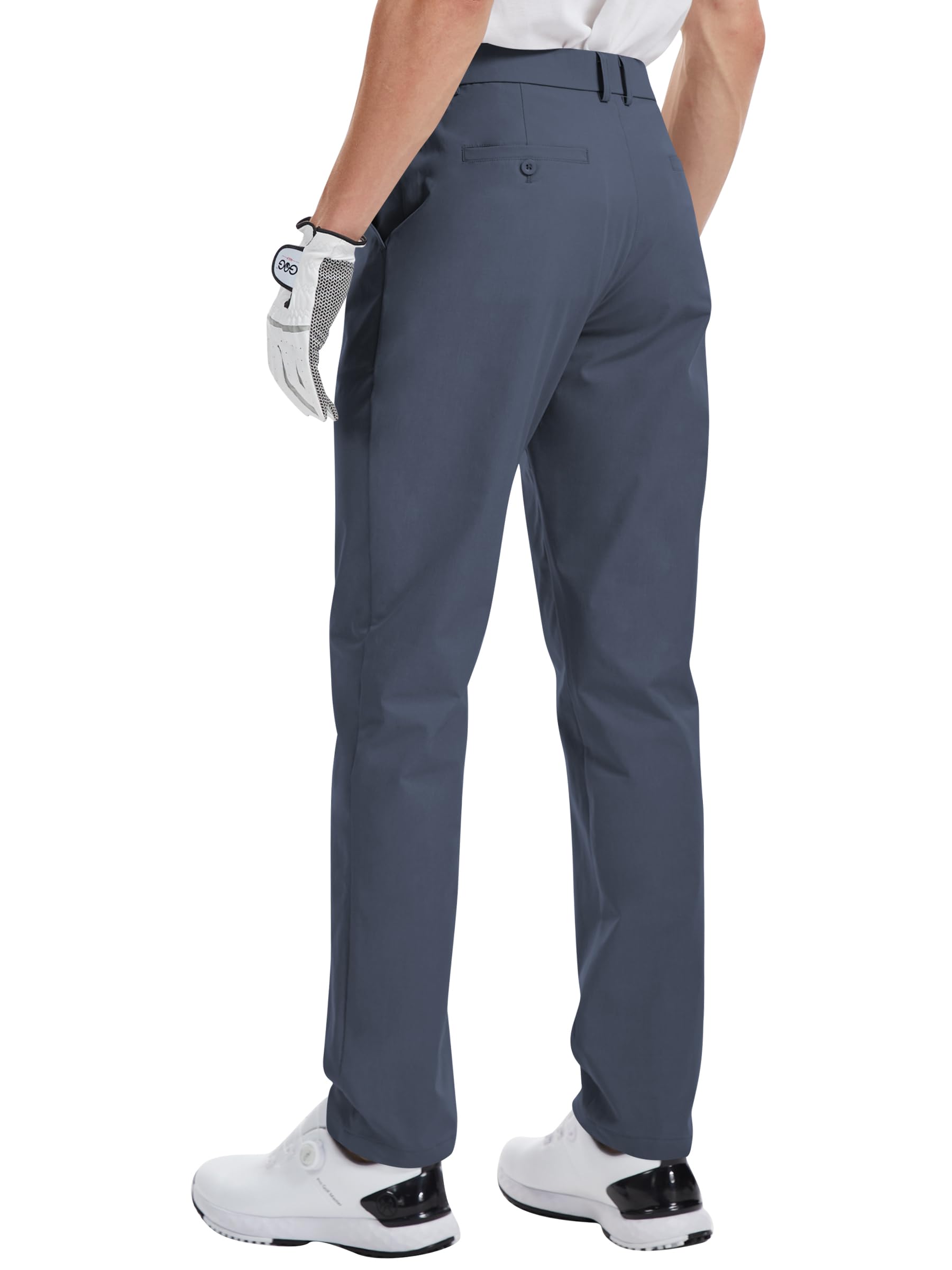 Condition photo showing New/Like New for 32"/34"/36"/38" tall mens golf pants work dress pants stretch lightweight classic fit casual trouser