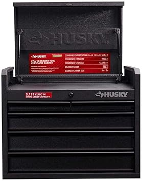 Amazon Com Husky 26 In 5 Drawer Top Chest In Textured Black
