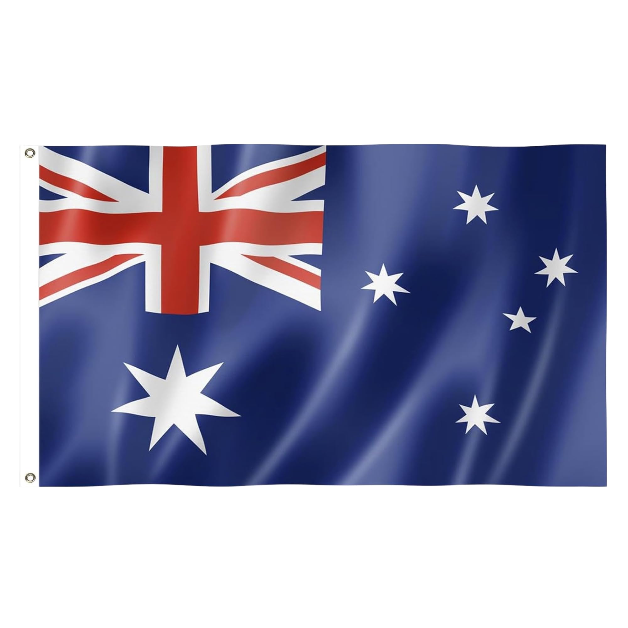 Australia Flag 5ft x 3ft with Brass Eyelets – Polyester Australian Flag Banner for Australia Day, Cricket Matches, Home & Garden Display