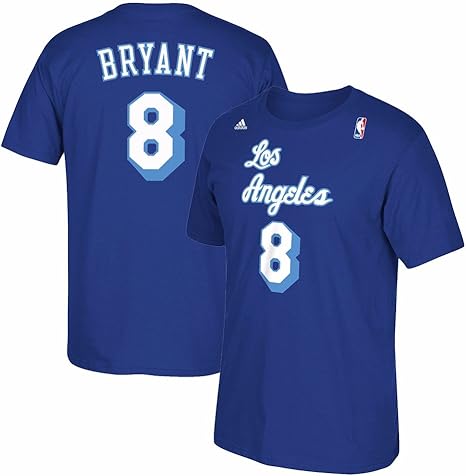 Los Angeles Lakers Kobe Bryant Throwback Blue Adidas 8 T Shirt Xxl Amazon Co Uk Sports Outdoors