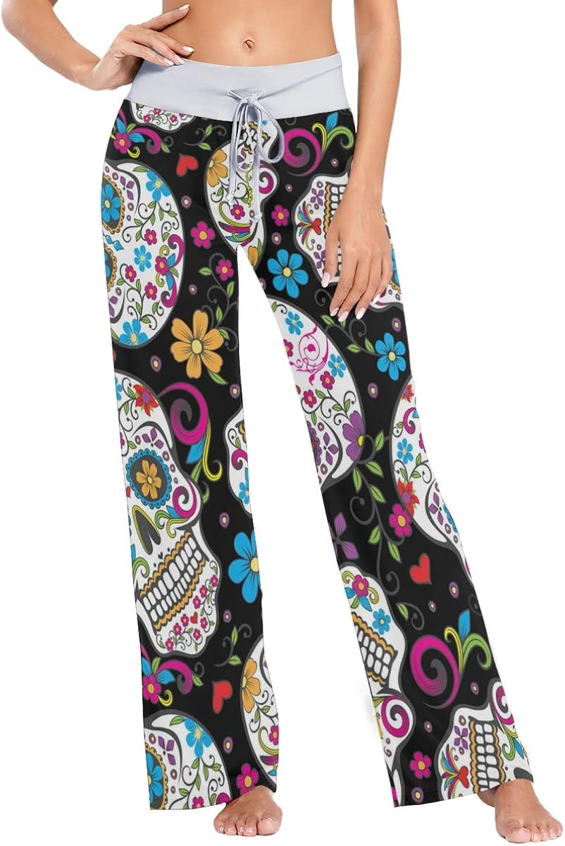 LAZEN Women's Wide Leg Pajama Pants Casual Comfy Drawstring Sleep