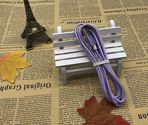 image for YoRoucI Charger Cable for Phone, 3 Pack 6 FT Nylon Braided USB Fast Ch