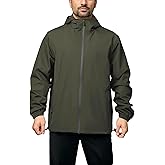 congluoki Rain Jacket Men Waterproof Windbreaker Lightweight Hooded Casual Coat for Daily Hiking Cycling Coat