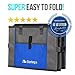 Starling's Car Trunk Organizer - Super Strong, Foldable Storage Cargo Box for SUV, Auto, Truck - Nonslip Waterproof Bottom, Fits any Vehicle, Come w/Adjustable Tie-Down Straps (Blue, 2 Compartments)