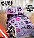 Star Wars Girls 4 Piece Bedding Set Reversible Comforter and Sheets (Twin Size)