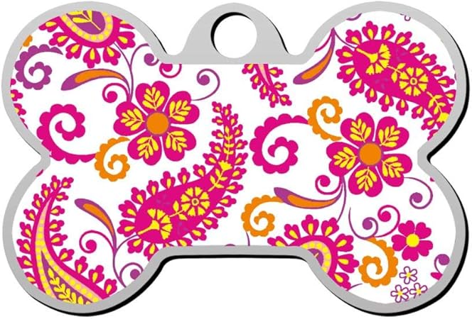 flower shaped dog tag
