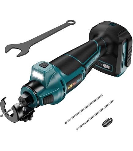 MAXXT Cordless Drywall Cut Out Tool – 20V Brushless Rotary Saw, 28,000 RPM, 1/8 & 1/4 Inch Collets, Tool-Free Depth Adjustment, LED Light, With Battery & Fast Charger