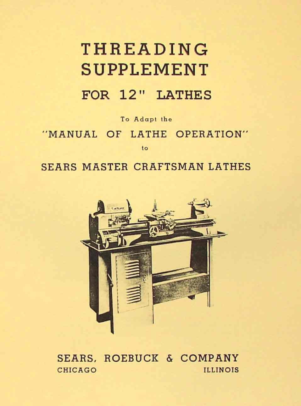 ATLAS-CRAFTSMAN 12" New Metal Lathe Threading Operation Manual Plastic Comb  – 1900
