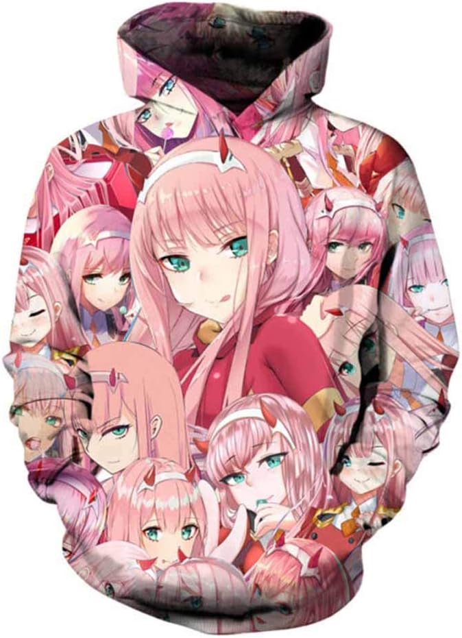 Women's and Men's Darling in The Franxx Hoodie 3D Print Anime Cosplay Costume