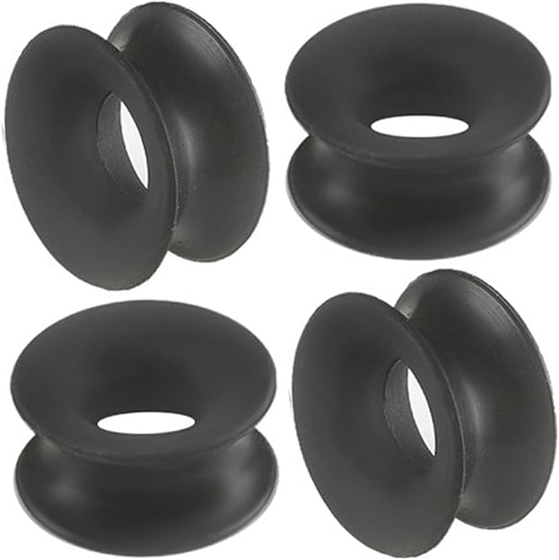 Amazon Bodyjewellery 9 16 Gauge 14mm Black Double Flare Tunnels Ear Plugs SI04 Wholesale 