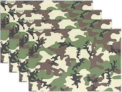 Mantel de camuflaje beige verde mantel de mesa de poliéster mantel de