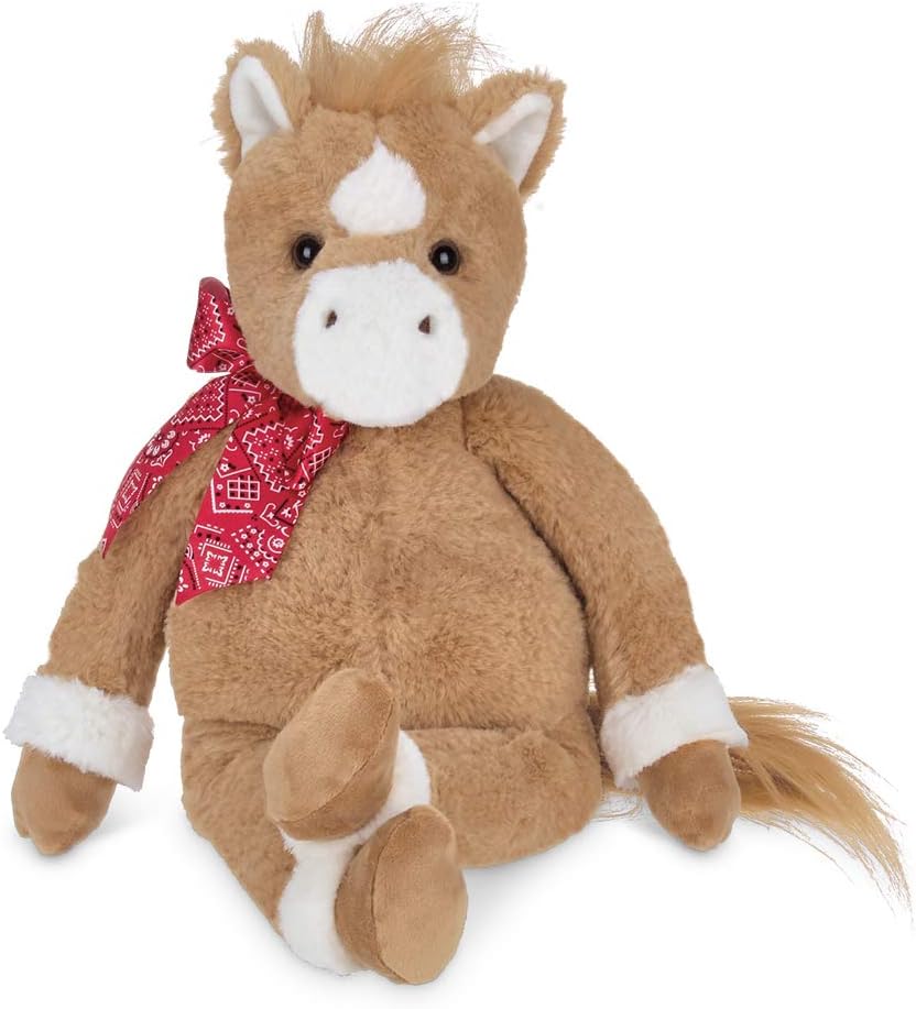 Bearington Charlie Plush Brown and White Horse Stuffed Animal, 16 inches: Toys & Games