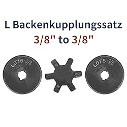 uxcell 3/8" to 3/8" L075 Flexible 3-Piece L-Jaw