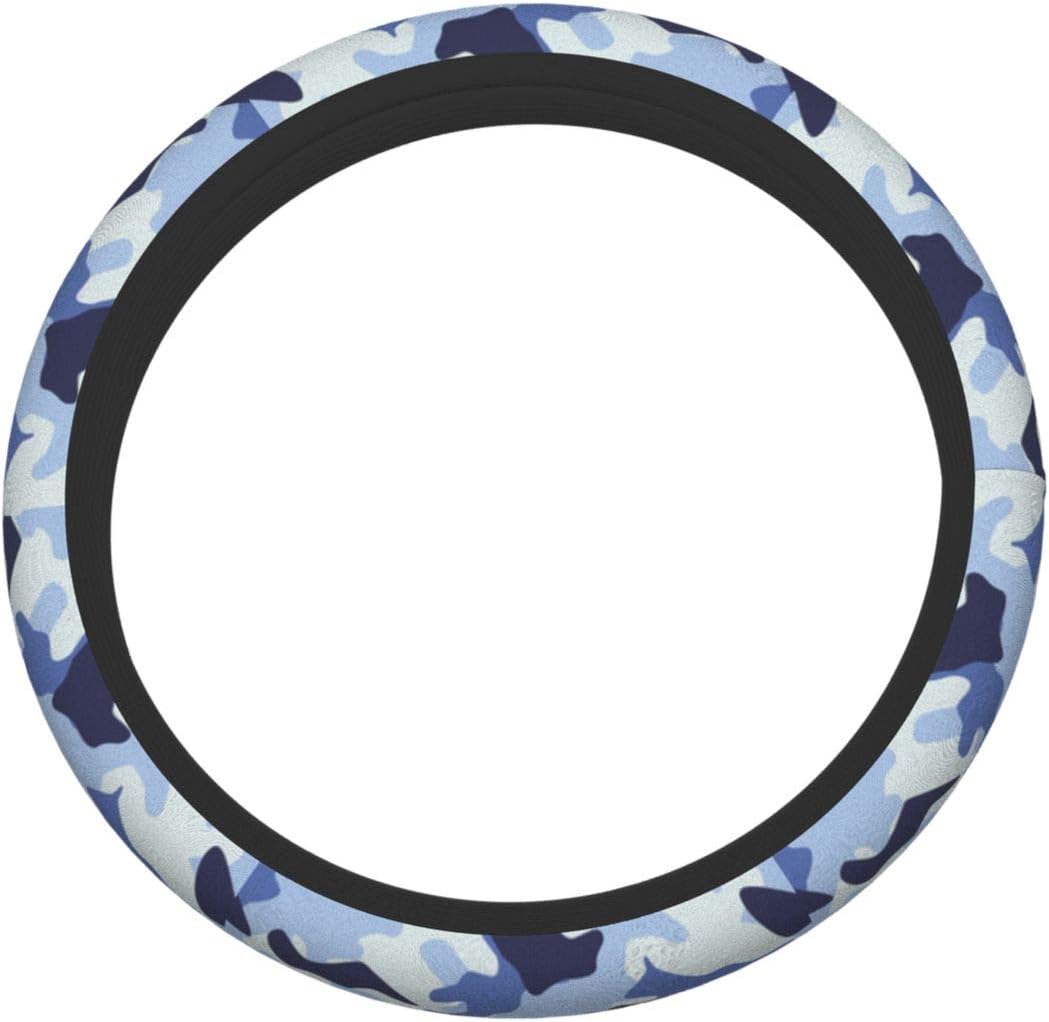 JASMODER Marine Camouflage Camo Steering Wheel Covers SUV Wheel Protector for Men