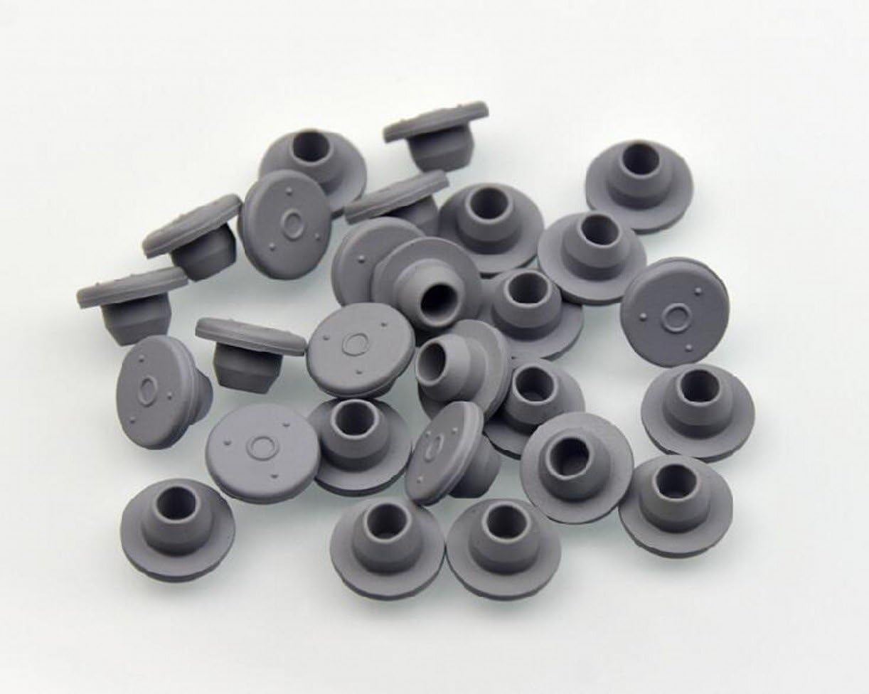 WellieSTR 100 Pieces Self Healing Rubber Injection Ports 13mm Rubber Bottle Stoppers (Steam