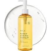AVCA Blackhead Remover Cleansing Oil 10.14 fl oz (300 ml) – Makeup & Sebum-Dissolving Cleanser, PHA Gentle Exfoliator, Lightweight Pore Care, Korean Skincare for Normal & Oily Skin