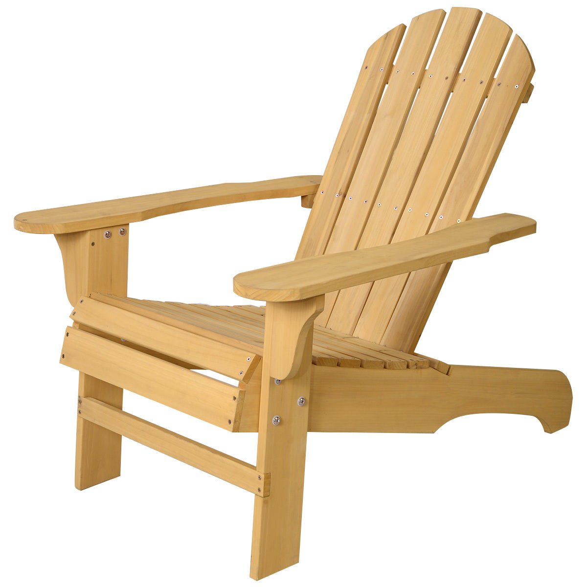 Fir Wood Adirondack Chair W Wide Armrests
