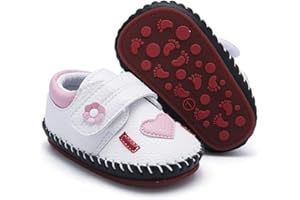 HsdsBebe Baby Boys Girls Pu Leather Hard Bottom Walking Sneakers Toddler Rubber Sole First Walkers Infant Cartoon Slippers Crib Shoes