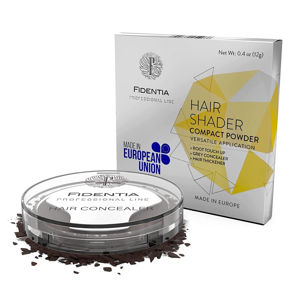 Fidentia Hair Shader root touch up, concealer and grey cover powder, 12g black