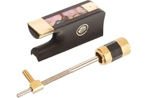 TOVINANNA Cello Bow Frog Replacement Set with Screw Kit, Ebony Musical Bow Accessory for Cello Repair, Durable Stable Design 