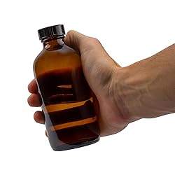 Cornucopia 8-Ounce Amber Glass Bottles with