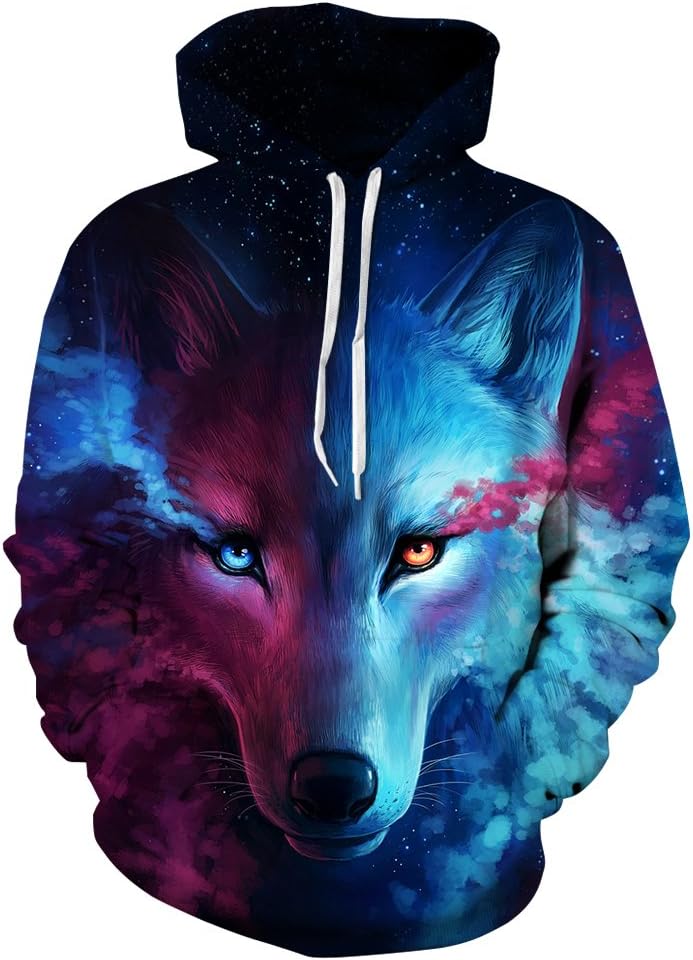 Unisex Realistic 3D Print Galaxy Pullover Hoodie Hooded Sweatshirt