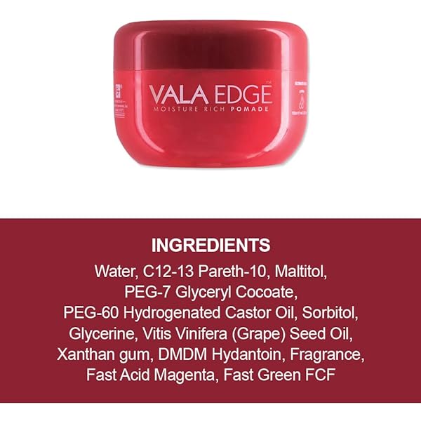 BEAUTY TOWN VALA EDGE CONTROL GEL – ULTIMATE HOLD, HIGH SHINE, BRAIDING POMADE FOR LOCS, BRAIDS, AND EDGES (CHERRY – 3.38 FL OZ)