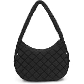 QYQMEYQ Puffer Tote Bag for Women, Large Quilted Carryall with Zipper, Waterproof Lightweight Shoulder Bag for Work,Daily Use