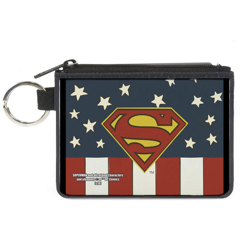 Buckle-Down Buckle-Down Zip Wallet Superman Large Accessory, Superman, Multicolor, 4.25" x 3.25" Inches