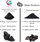 Yogi's Gift Activated Charcoal Powder 454g Ground Coconut Skin Soap Detox view 4