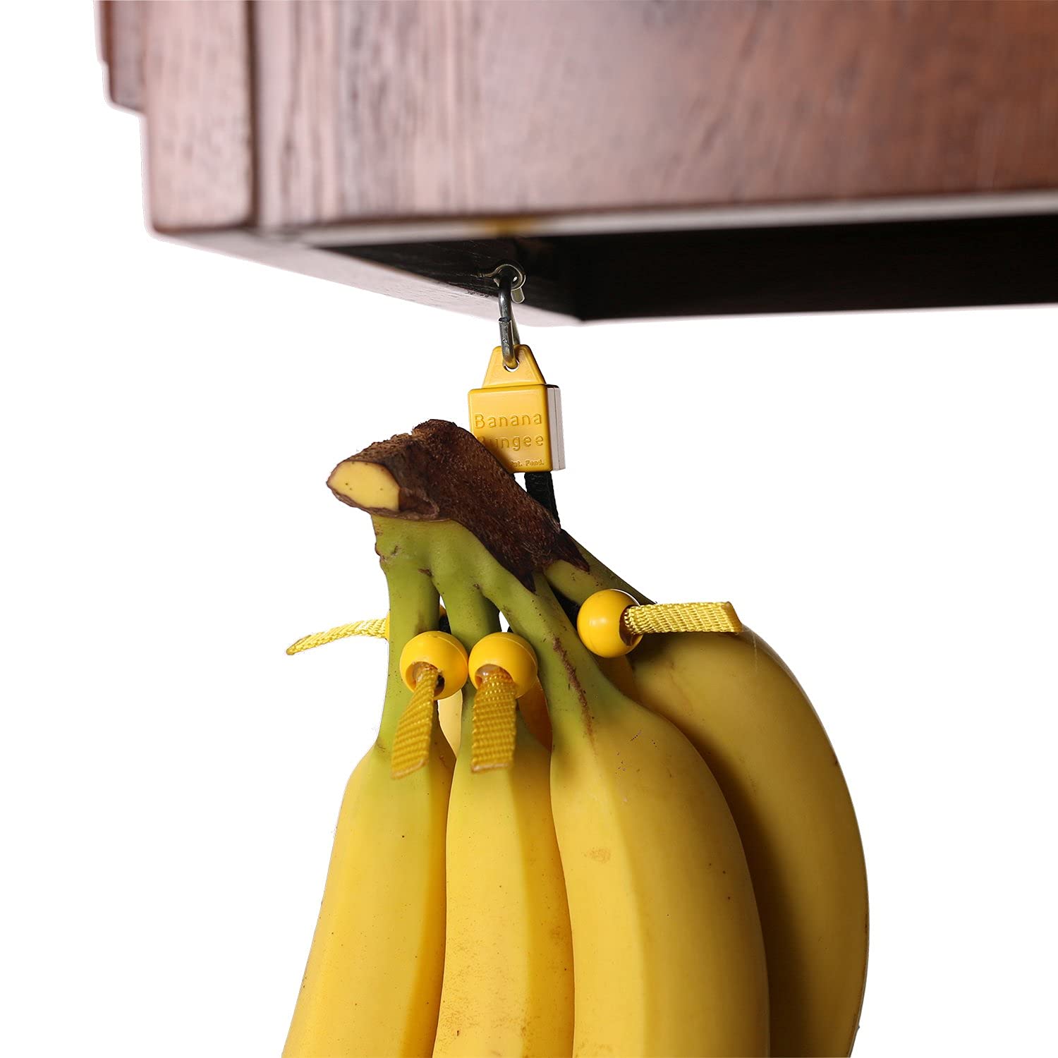 Banana Bungee Original Hanger-Under Cabinet Banana Hook & Holder-Made in USA-Yellow-Screw Anchor