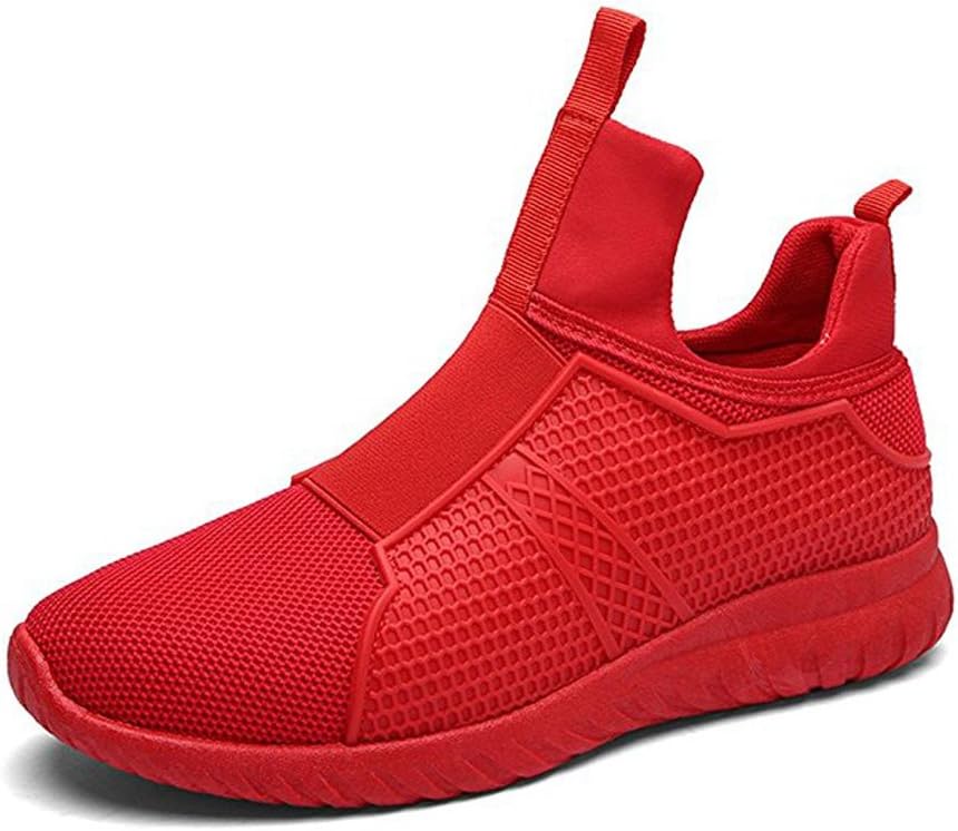 LAROK Men's High Top Breathable Running Shoes Air Cushion Shoes Fashion Sport Athletic Sneaker Walking Shoes