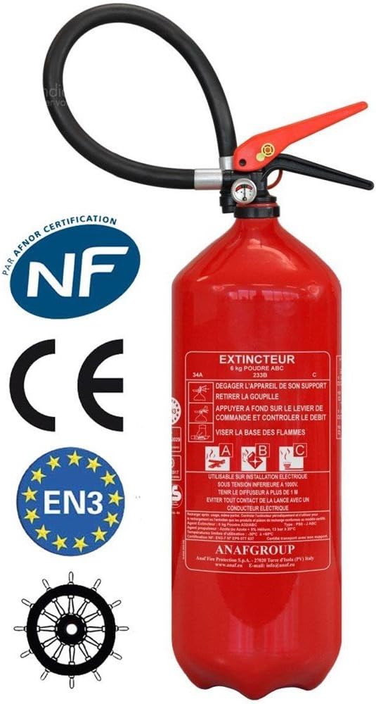 Fire Extinguisher 6 KG Powder ABC NF & MED