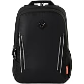 Wildcraft Dark Edition 35 L Laptop Backpack for Men &amp; Women Fits 15.6 inch Laptop Padded Shoulder Straps, Multi Compartments, Anti-Theft Zippers Travel &amp; College Bag M Dark Black