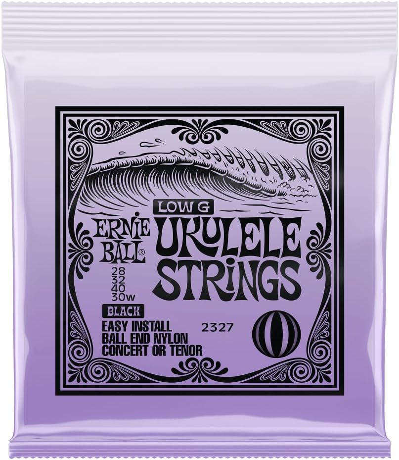Ernie Ball Concert Tenor Nylon Ball End Ukulele Strings Black