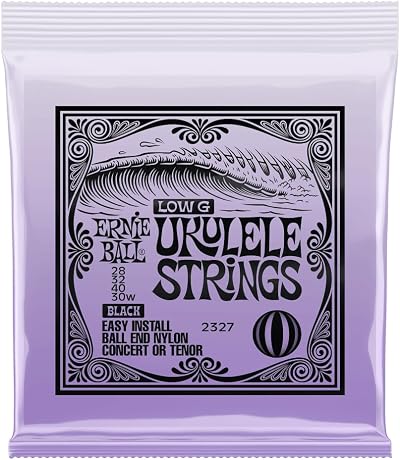 Ernie Ball Concert Tenor Nylon Ball End Ukulele Strings Black