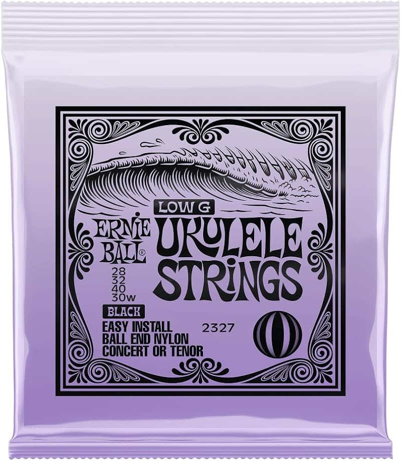 Ernie Ball Concert Tenor Nylon Ball End Ukulele Strings Black