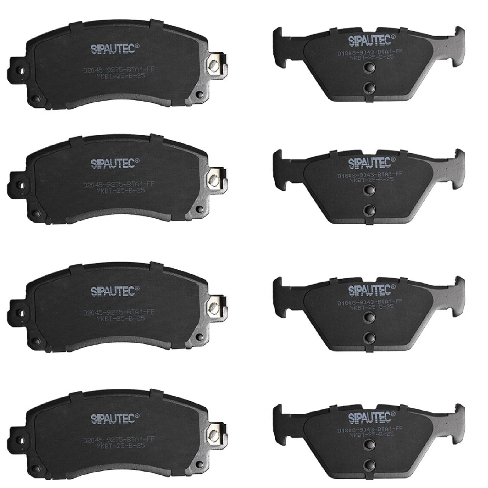 Photo 1 of Front & Rear Carbon Fiber Ceramic Brake Pads Compatible with Subaru Forester, Outback Legacy Crosstrek 2019 2020 2021 2022 2023 2024 2025 | OEM Fitment | Low Noise | Dust Free | 8 Brake Pads