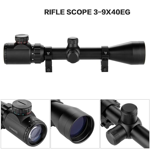 title=Uniquefire 3- 9 x 40EG mil-dot Scope Riflescope Cannocchiale Ottica con Mirino