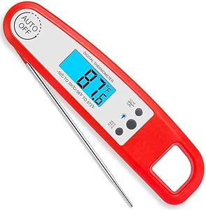 2020 Version Instant Read Meat Thermometer, Waterproof 0.3s Ultra Fast LCD Cooking Thermometer, 10 min Auto Off, Digital Food Thermometer for Kitchen, Outdoor Cooking, BBQ, Candy, Milk, and Grill(R)