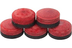 Cabilock 5pcs 14mm Leather Replacement Pool Cue Tips Multilayer Snooker Billiard Stick Tips for Cue Repair