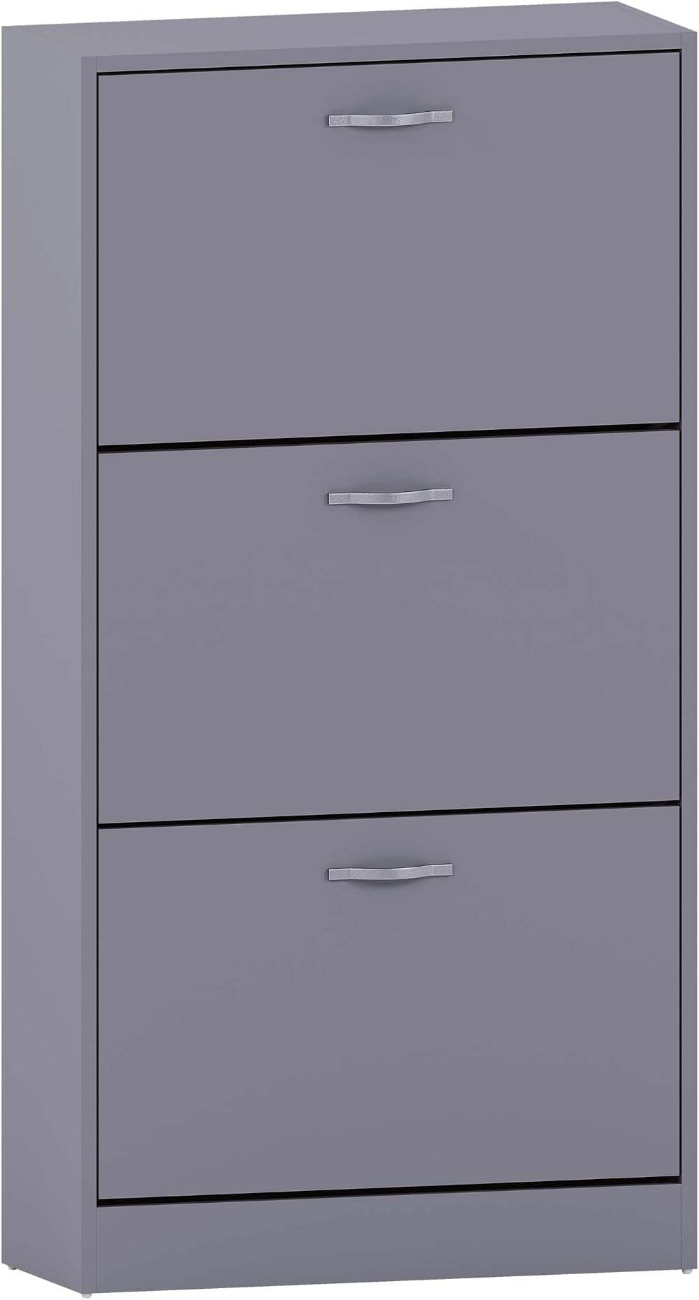 Vida Designs Grey Wooden Shoe Cabinet with 3 Pull-Down Drawers