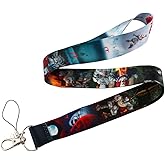 Pinstant It Pennywise the Clown Stephen King Classic Horror Movie 17.7" Neck Lanyard Keychain Holder ID Badge Mobile Phone Pin Strap
