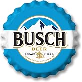 Desperate Enterprises Busch Beer Stamped Shape Bottle Cap - Premium Aluminum Sign - Made in USA - 18" Round