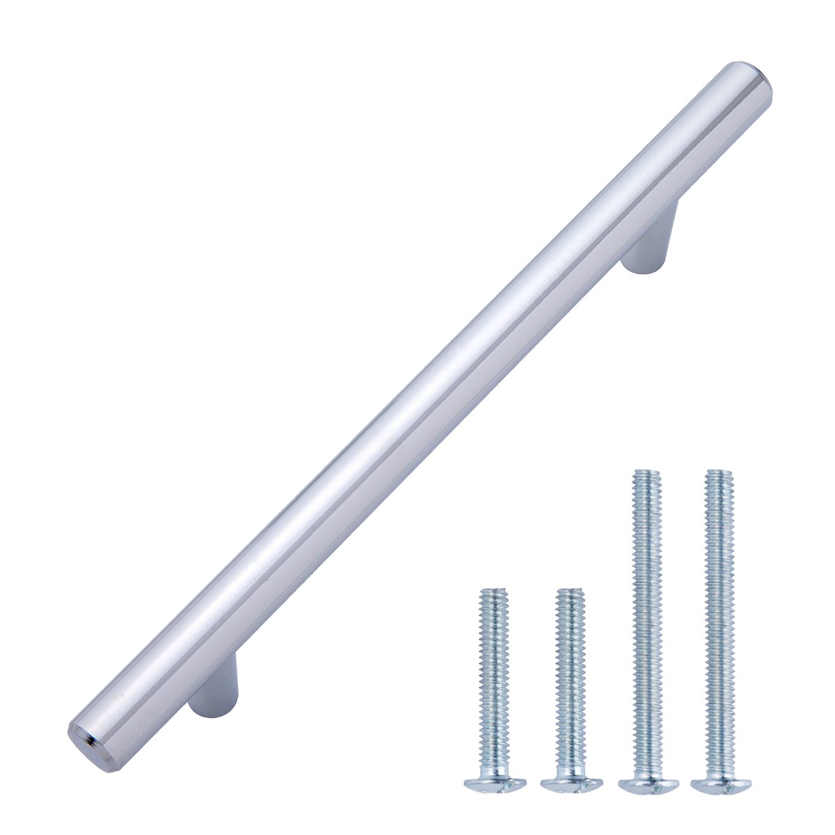 AmazonBasics AB1504-PC-50 Cabinet Pull, 7.38" Length (5" Hole Center), Polished Chrome