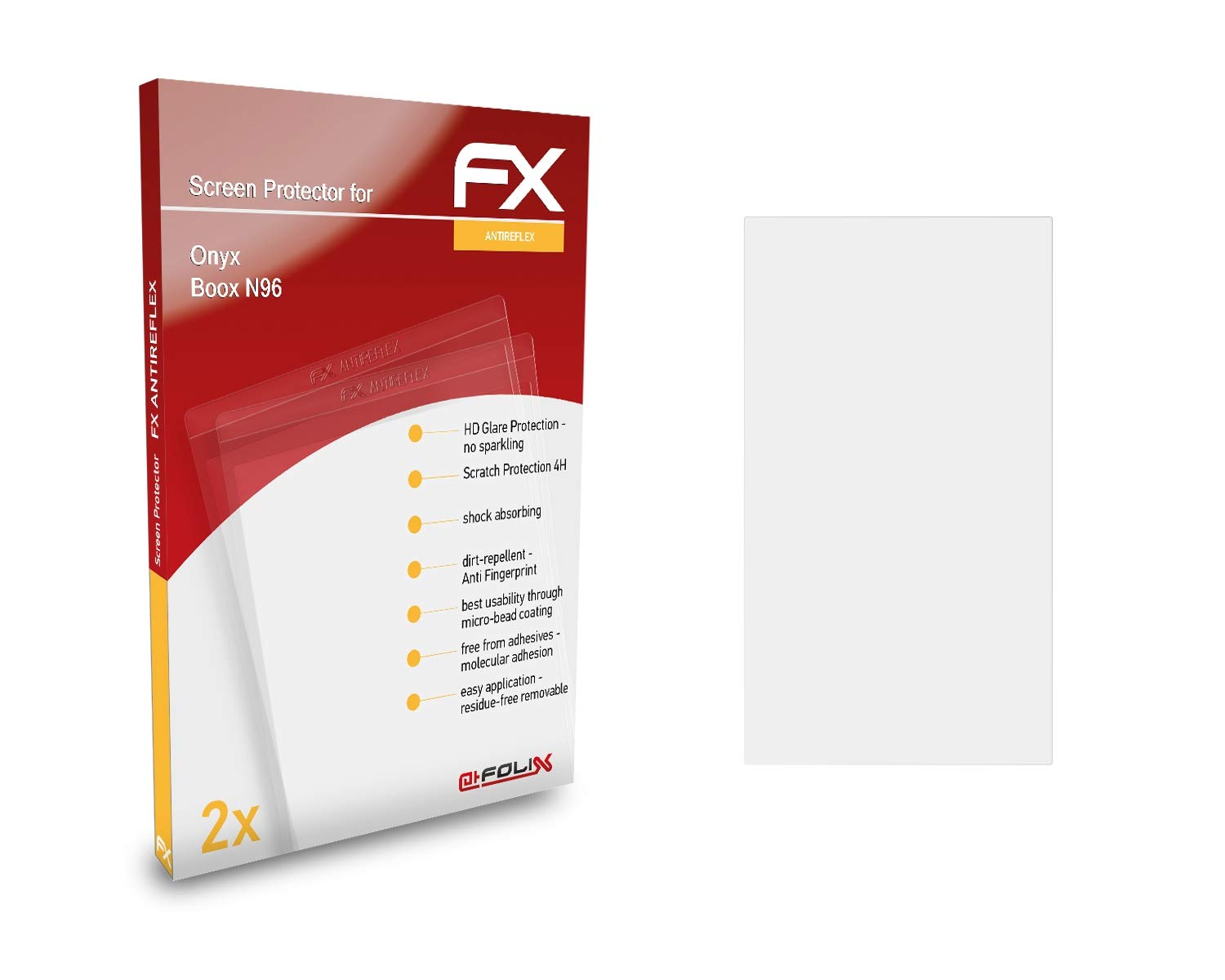 Screen Protector compatible with BOOX N96 Screen Protection Film, anti-reflective and shock-absorbing FX Protector Film (2X)