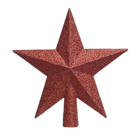Puntale Per Albero Di Natale Stella Rosso
